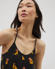 Strappy Sleepshirt - FELINE FUN MID BLK | Soma Women