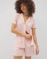 Long Pajama Shorts - SUNNY STRIPES CHAMPAGNE | Soma Women