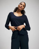Long-Sleeve Pajama Top - NIGHTFALL NAVY | Soma Women