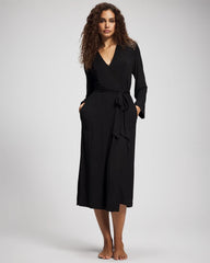 Long Robe with Lace - BLACK | Soma Women