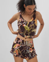 Ruffle Pajama Shorts - PARROT-DISO PLUME G PLUM | Soma Women
