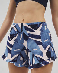 Ruffle Pajama Shorts - TROPICAL BREEZE SKY | Soma Women