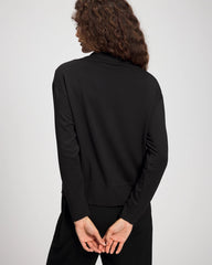 Ultrasoft Fleece Relaxed Funnel Neck Sweatshirt - BLACK | Soma Women