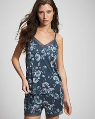 Lace Trim Pajama Cami - FLORA SHIMMER PETROL | Soma Women