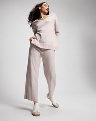 Premier Knit Rib Straight Leg Pant - GRAY GLASS | Soma Women