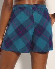 Pajama Shorts - BUNDLE UP PLAID BIAS TEAL | Soma Women