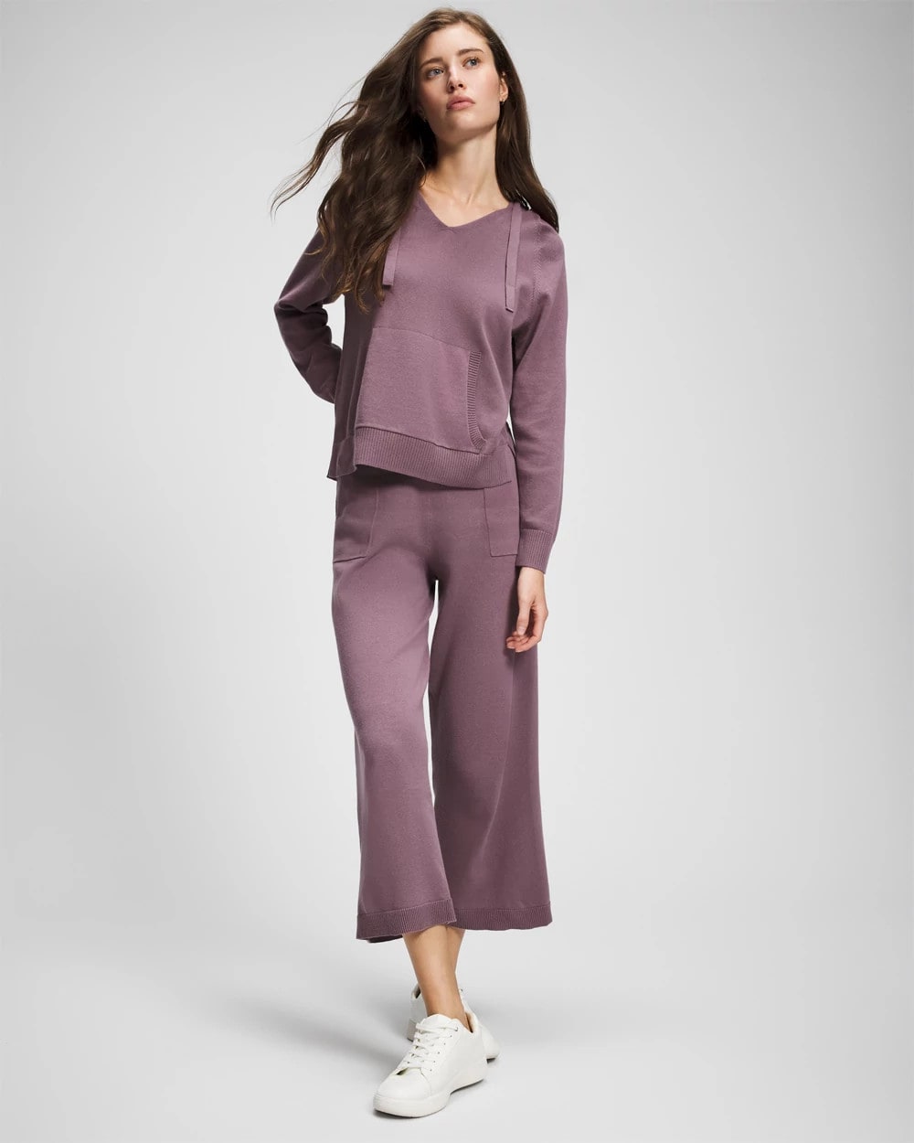 Cotton Sweater Crop Pant - PURPLE FLINT | Soma Women