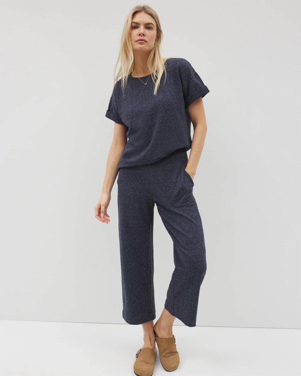 Wide Leg Crop Pant - HEATHER ECLIPSE | Soma Women