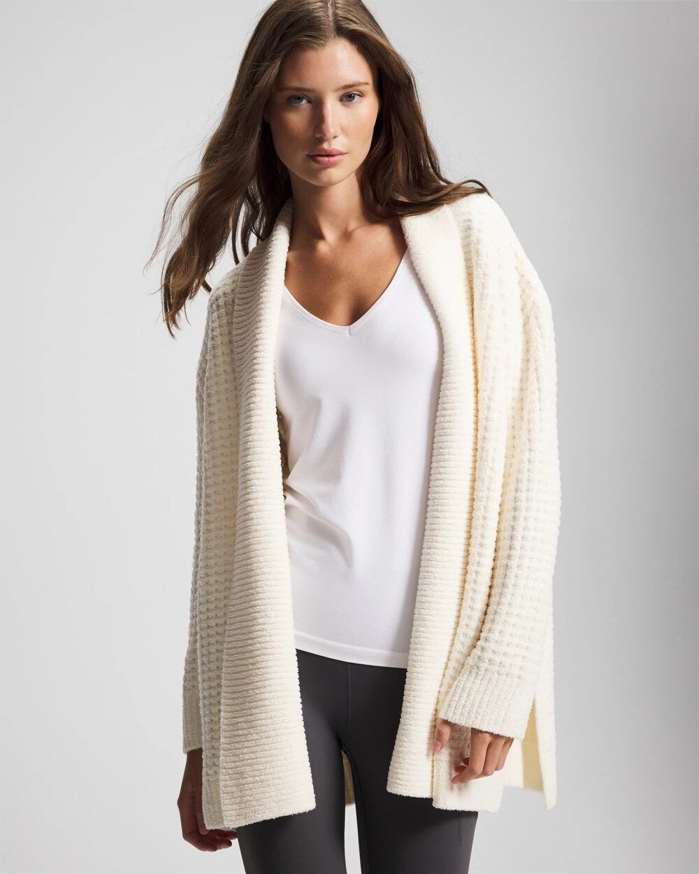 Textured Cardigan Sweater - IVORY | Soma Women