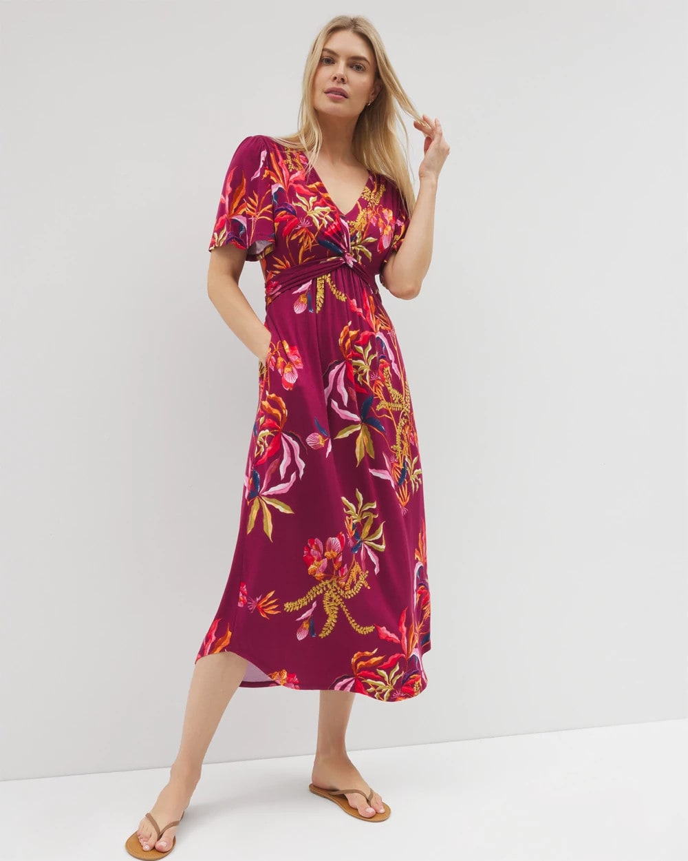 Pamilla Midi Bra Dress - SUNRISE FLORA RED BEAUTY | Soma Women