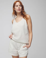 Pajama Shorts - DBL CLOTH BW STRIPE | Soma Women