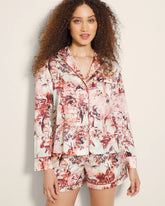 Long-Sleeve Notch Collar Pajama Top - WALK IN THE PARK M CHAMP | Soma Women