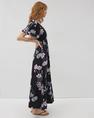 Oasis Midi Bra Dress - FLORAL HAVEN BLACK | Soma Women