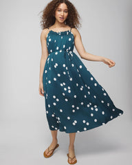 Pleated Tie Midi Bra Dress - BELLE DOT DARK HARBOUR | Soma Women