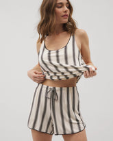 Printed Pajama Shorts - HAMPTON STRIPE BLACK | Soma Women