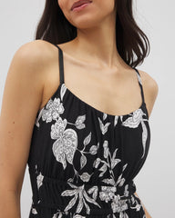 Paradiso Midi Bra Dress - PEACEFUL FLORA BLK | Soma Women