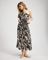 Island Time Ruffled Midi Dress - BLACK | Soma Women