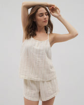 Cotton Gauze Pajama Cami - CHAMPAGNE STRIPE | Soma Women