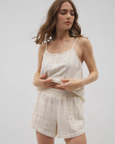 Cotton Gauze Pajama Shorts - CHAMPAGNE STRIPE | Soma Women