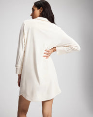 Long-Sleeve Notch Collar Sleepshirt - CHAMPAGNE DREAMS | Soma Women