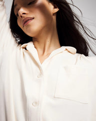 Long-Sleeve Notch Collar Sleepshirt - CHAMPAGNE DREAMS | Soma Women