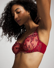 Unlined Bra - RED VELVET TONAL W/ LUREX | Soma Women