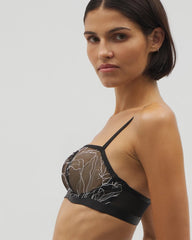 Embroidered Unlined Balconette - BLACK | Soma Women