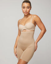 Mid-Level Shaping Seamless High-Waist Thigh Shaper - ALMOND | Soma Women