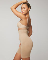 Mid-Level Shaping Seamless High-Waist Thigh Shaper - ALMOND | Soma Women