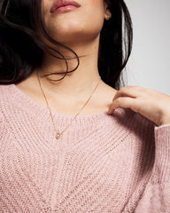 Shimmer Cable Knit Sweater - ADOBE ROSE | Soma Women