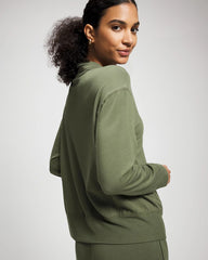 Ultrasoft Fleece Relaxed Funnel Neck Sweatshirt - DARK SAGE | Soma Women