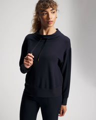 Ultrasoft Fleece Relaxed Funnel Neck Sweatshirt - MIDNIGHT SKIES | Soma Women