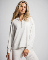 Ultrasoft Fleece Quarter Zip Sweatshirt - HEATHER DREAM | Soma Women