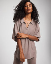 Premier Knit Sweater Collared Top - HEATHER FAWN | Soma Women