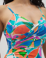Beyond Control Captiva Island Draped V One-Piece - TEAL | Soma Women