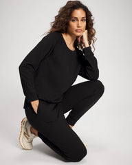 Essential Terry Crewneck Sweatshirt - BLACK | Soma Women