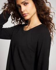 Essential Terry Crewneck Sweatshirt - BLACK | Soma Women