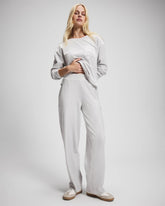 Velour Straight Leg Pants - VAPOR GRAY | Soma Women