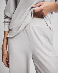 Velour Straight Leg Pants - VAPOR GRAY | Soma Women
