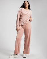 Velour Straight Leg Pants - ADOBE ROSE | Soma Women