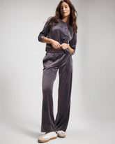Velour Straight Leg Pants - GRAY INK | Soma Women