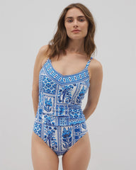 Beyond Control Sea Life V-Neck One-Piece - WHITE MULTI | Soma Women