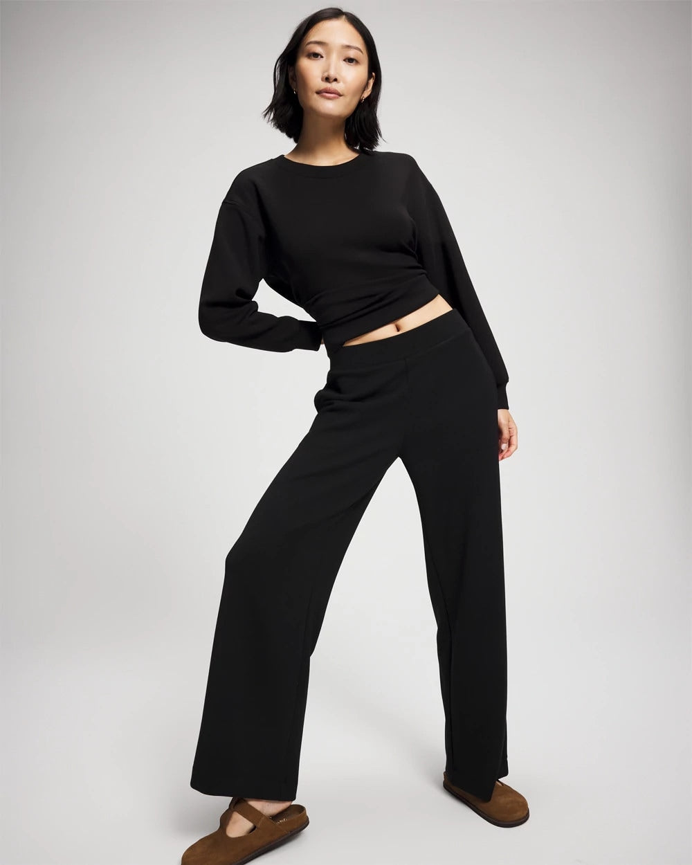 Modern Modal Straight Leg Pant - BLACK | Soma Women