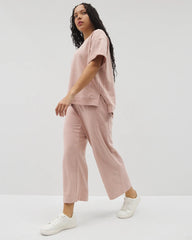 Wide Leg Crop Pant - HEATHER CLAY | Soma Women