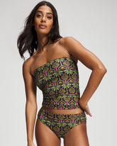 Bandeau Tankini Top - PALMY PATTERNS NAVY | Soma Women
