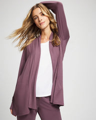 Ultrasoft Fleece Cardigan - PURPLE FLINT | Soma Women