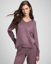 Cotton Sweater Hoodie - PURPLE FLINT | Soma Women
