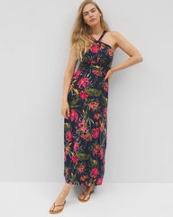 Bayside Halter Maxi Bra Dress - LE TIGRE TROPIC NAVY | Soma Women