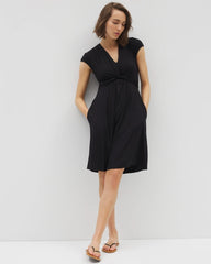 Twist Short Bra Dress - BLACK | Soma Women