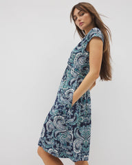 Twist Short Bra Dress - SHOW OFF PAISLEY NAVY | Soma Women